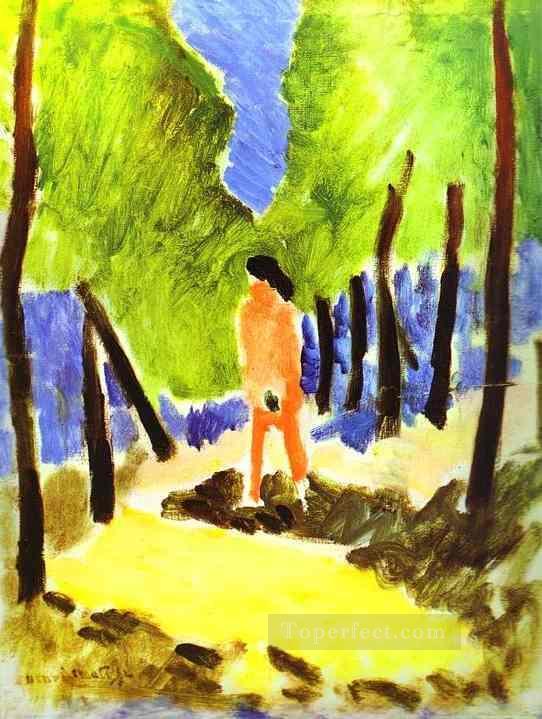 Nude in Sunlit Landscape Fauvism Oil Paintings